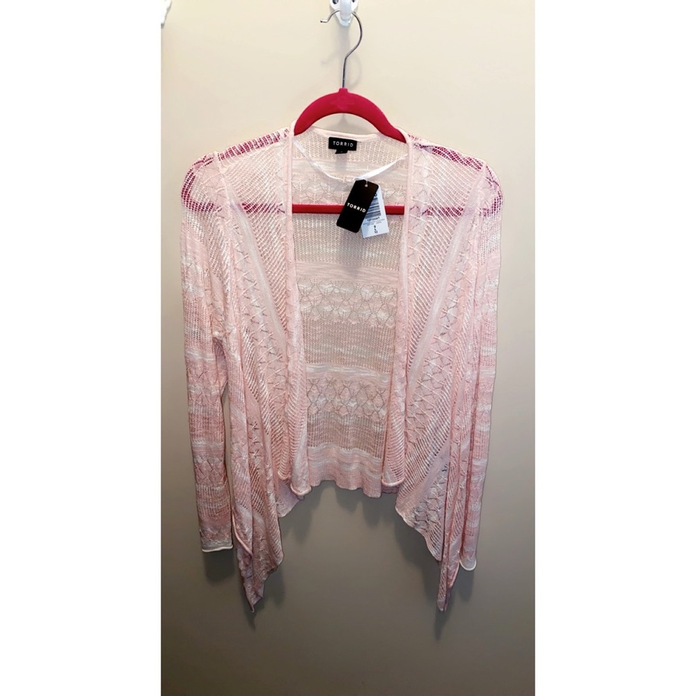 NWT Torrid size 0 pale pink cardigan